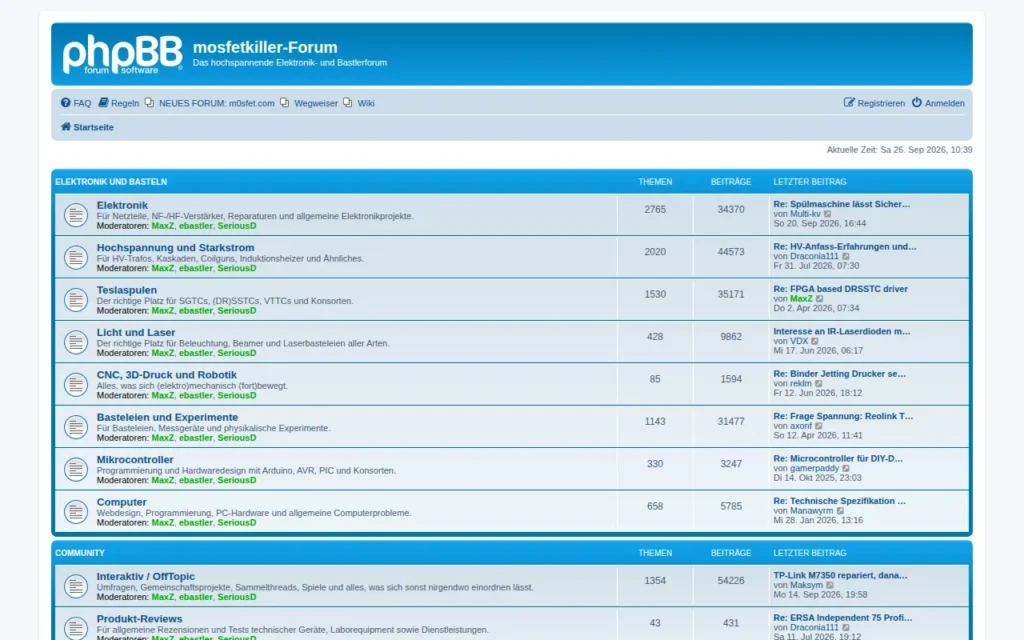Startseite von mosfetkiller-Forum