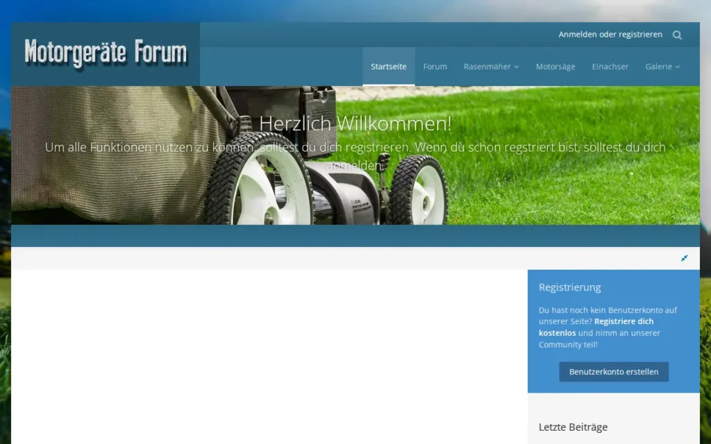 Startseite von Das Motorgeräte und Gartentechnik Forum