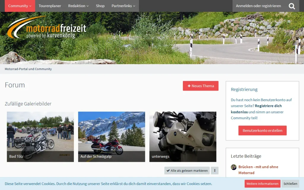 Startseite von Motorradfreizeit.de Forum
