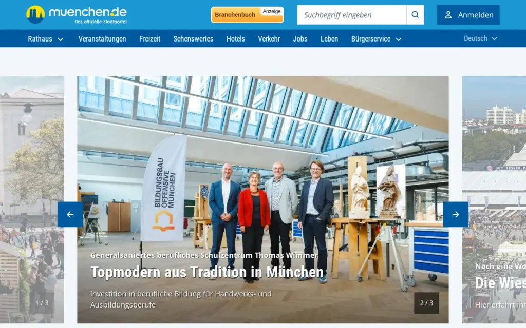Startseite von muenchen.de