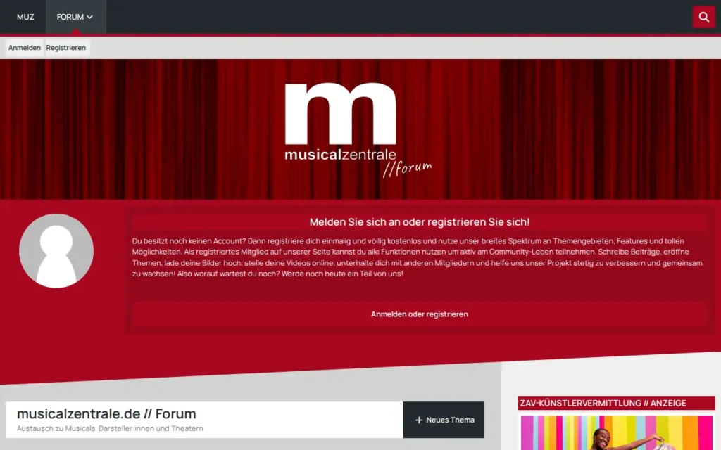 Startseite von musicalzentrale.de Forum