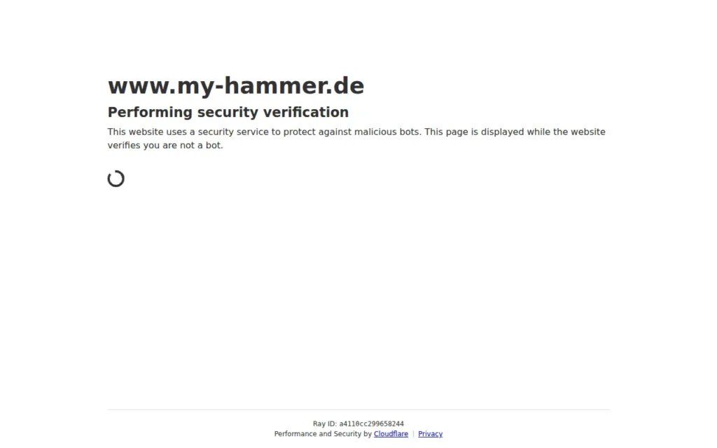 Startseite von MyHammer