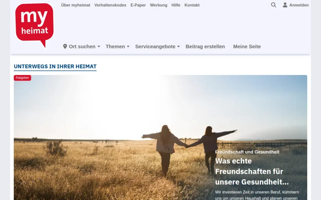 Startseite von myheimat.de
