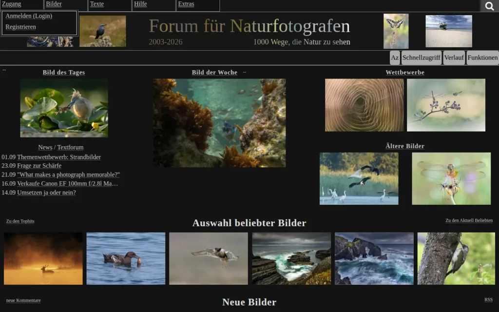 Startseite von Forum für Naturfotografen