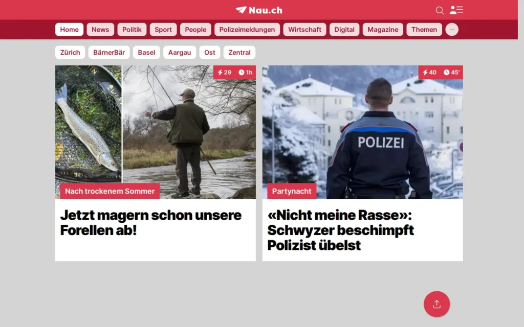 Startseite von nau.ch