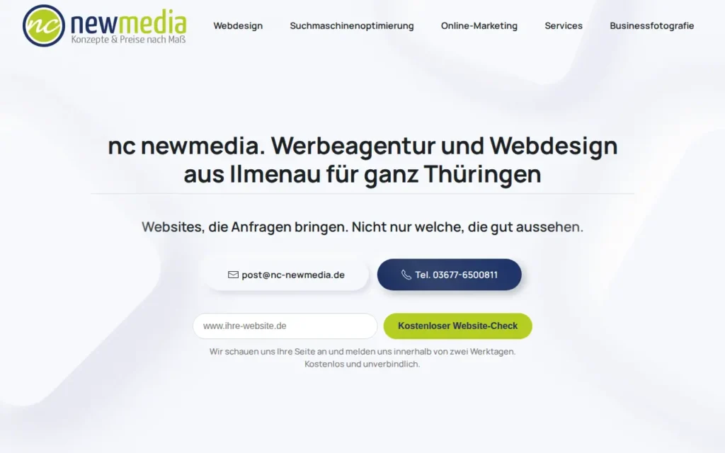 Startseite von nc newmedia