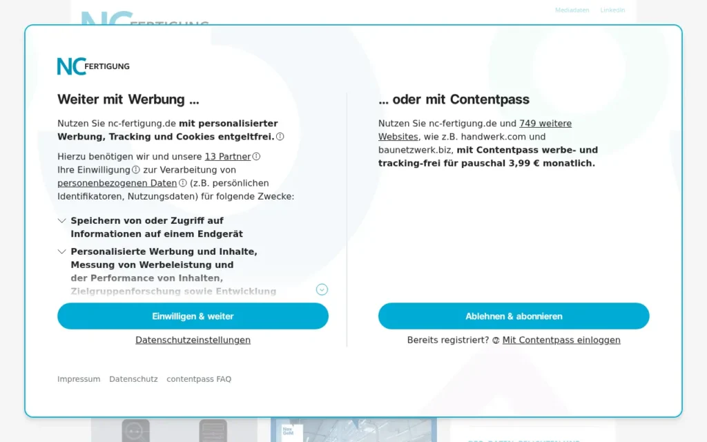 Startseite von NCFertigung