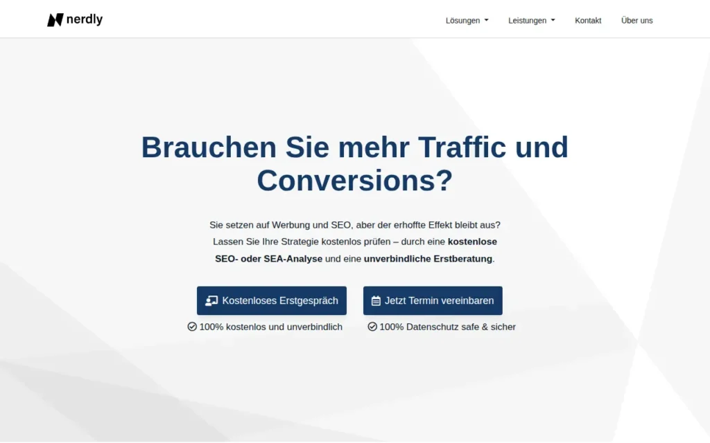 Startseite von nerdly – Digital Value Creation