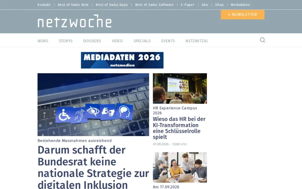 Startseite von Netzwoche