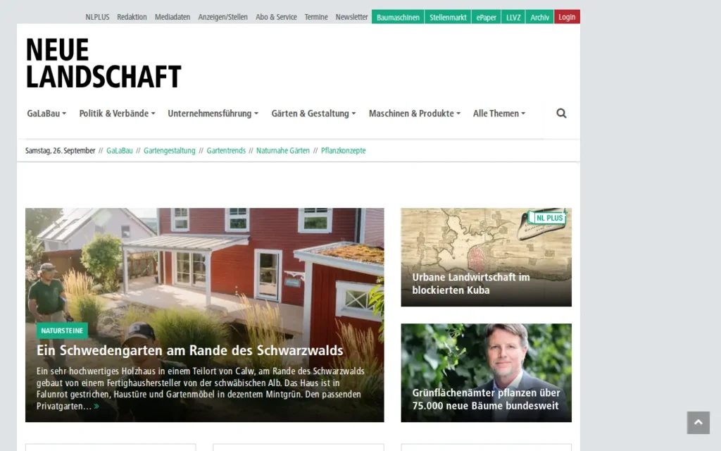 Startseite von NEUE LANDSCHAFT