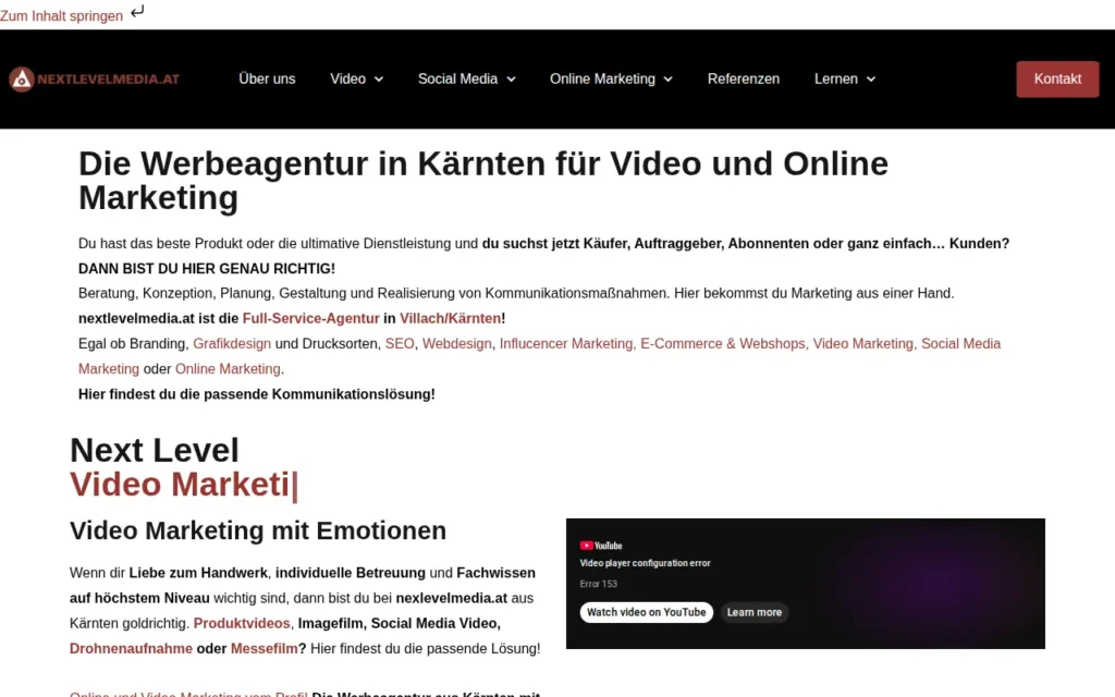 Startseite von nextlevelmedia.at