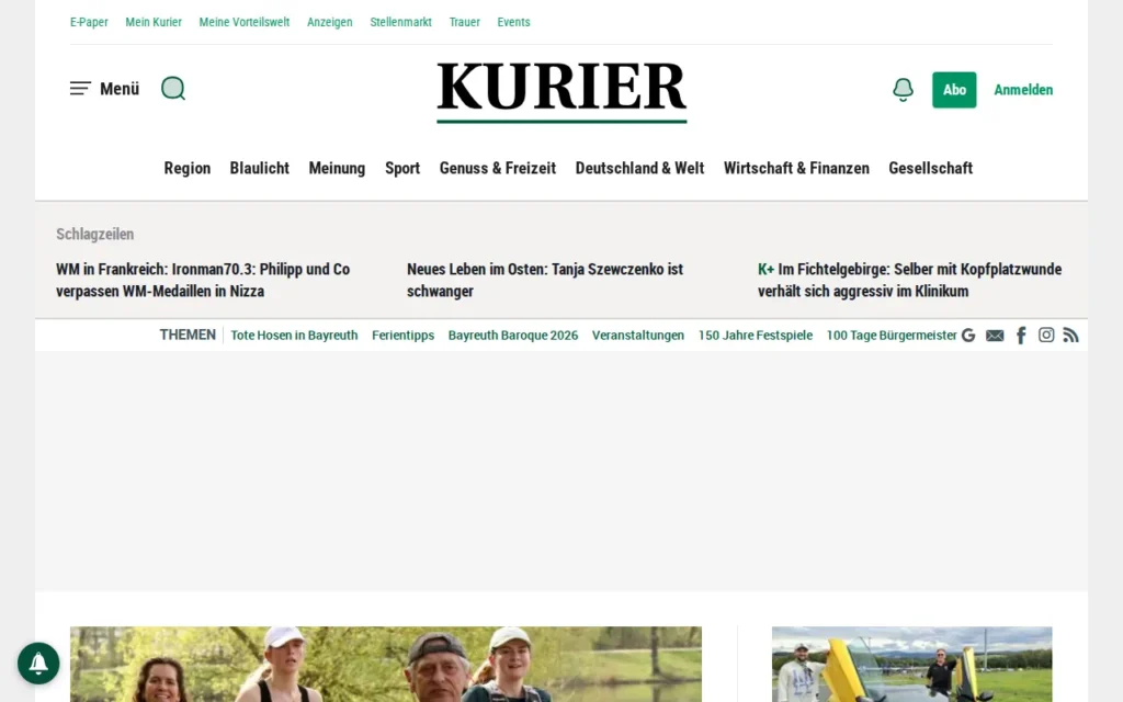 Startseite von Nordbayerischer Kurier