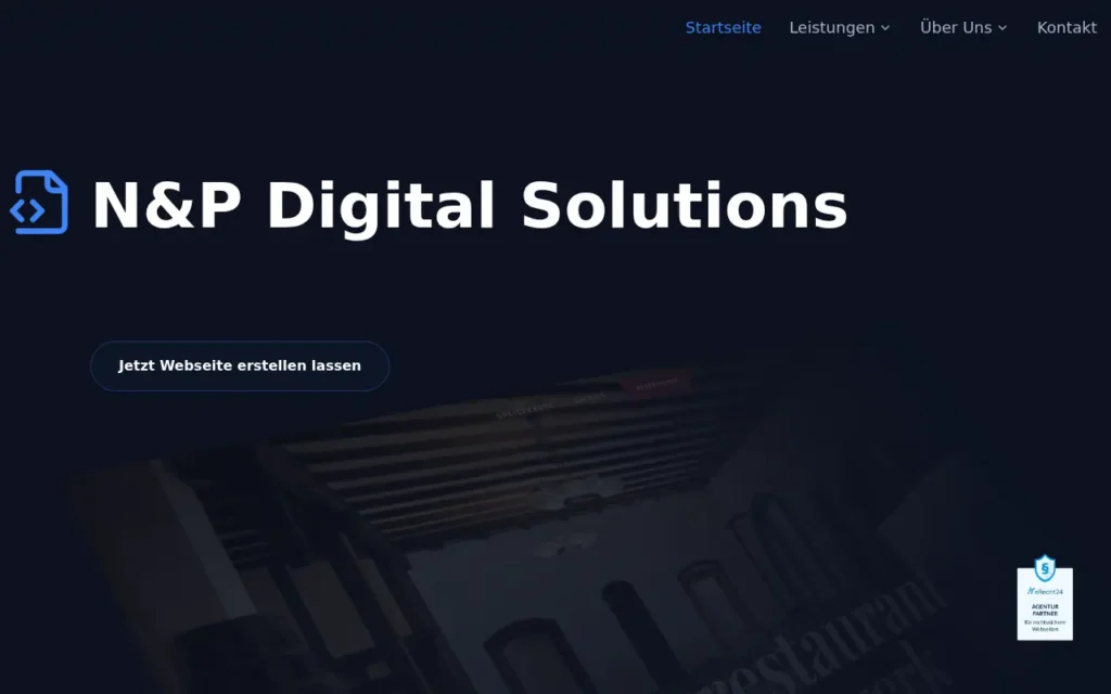 Startseite von N&P Digital Solutions UG (haftungsbeschränkt)