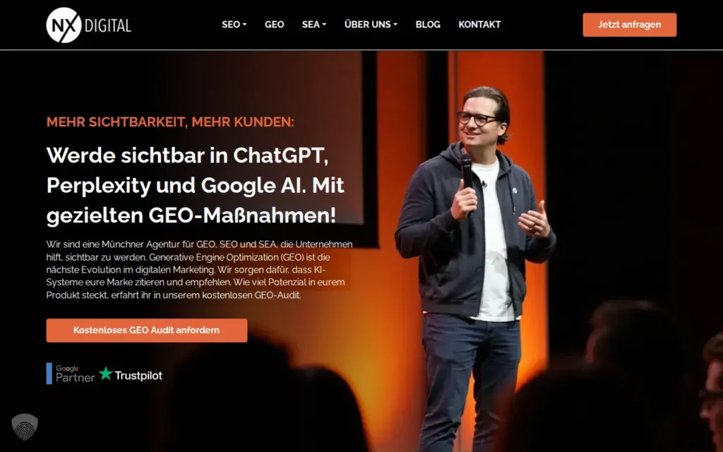 Startseite von NX Digital GmbH