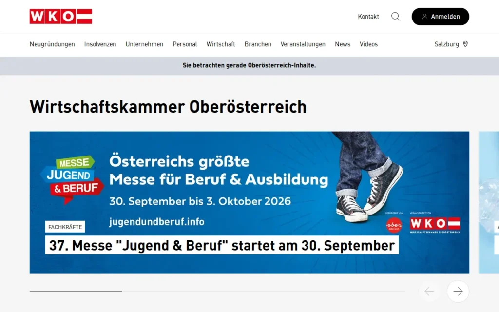 Startseite von Oberösterreichische Wirtschaft