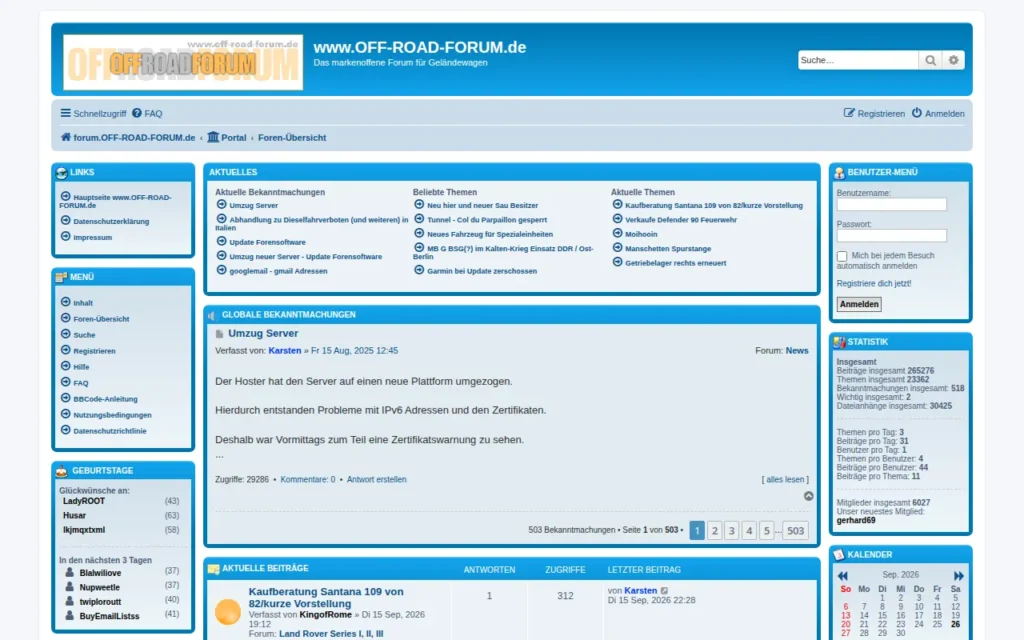 Startseite von OFF-ROAD-FORUM.de