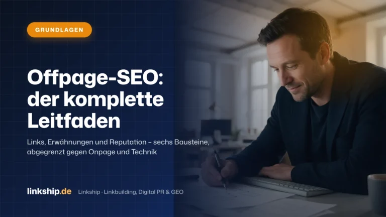 Titelkarte: Offpage-SEO: der komplette Leitfaden – Grundlagen, Linkship
