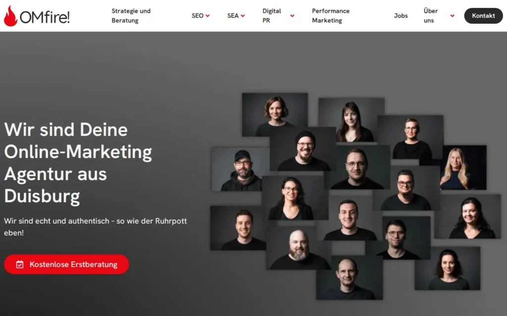 Startseite von OMfire! GmbH
