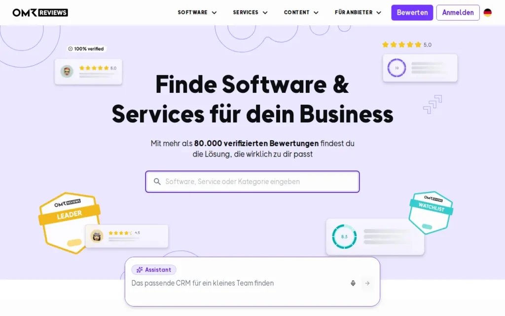 Startseite von OMR Reviews