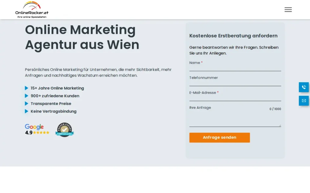 Startseite von OnlineRocker