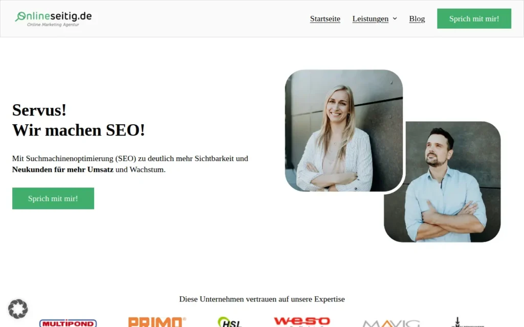 Startseite von onlineseitig.de