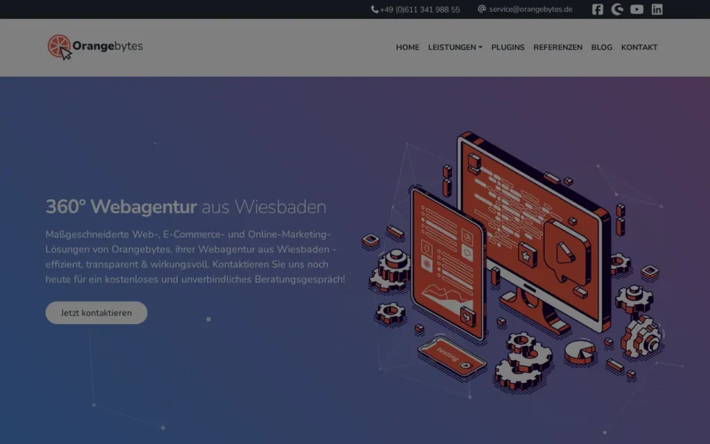 Startseite von Orangebytes