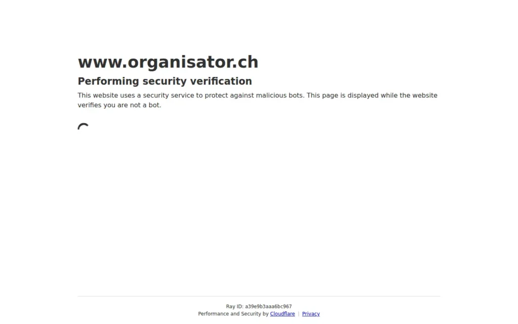 Startseite von Organisator