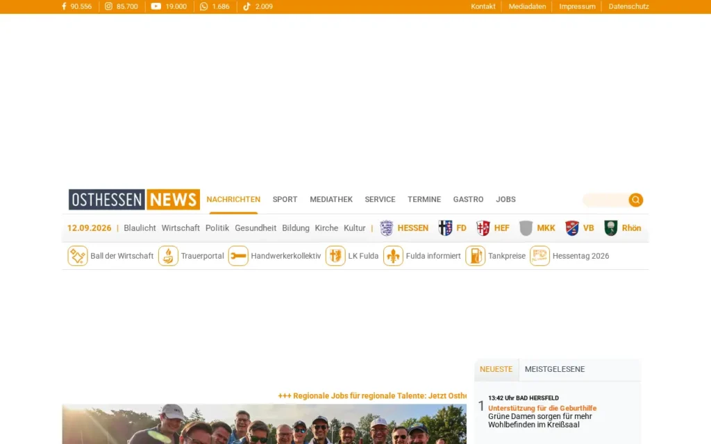 Startseite von Osthessen-News