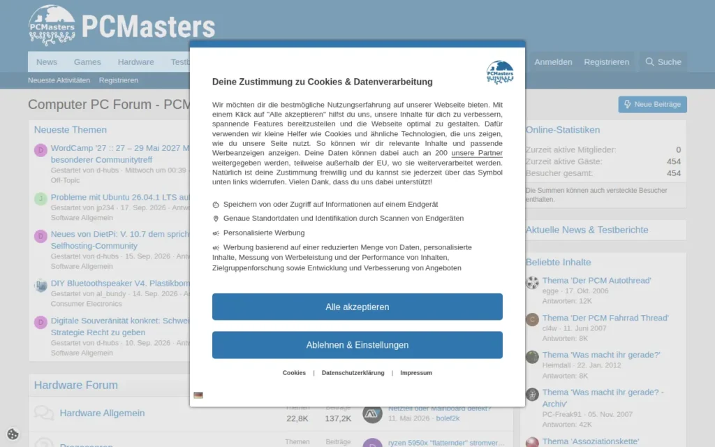 Startseite von PCMasters.de Forum