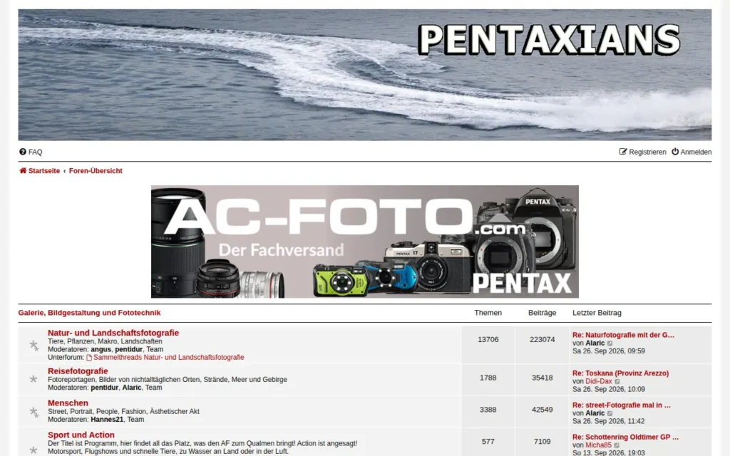 Startseite von Pentaxians