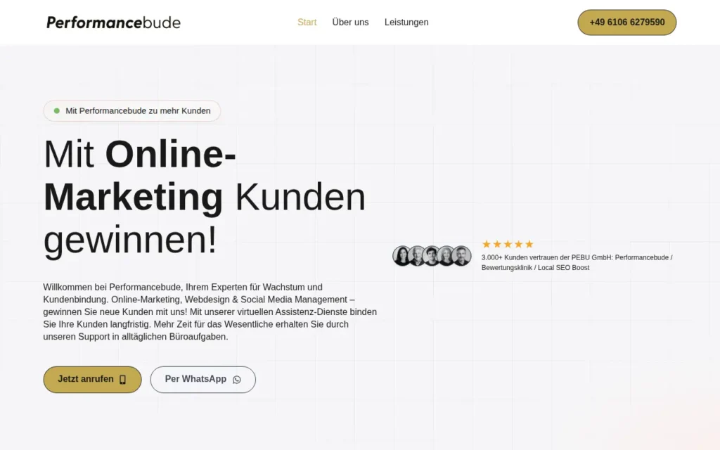 Startseite von Performancebude (PEBU GmbH)