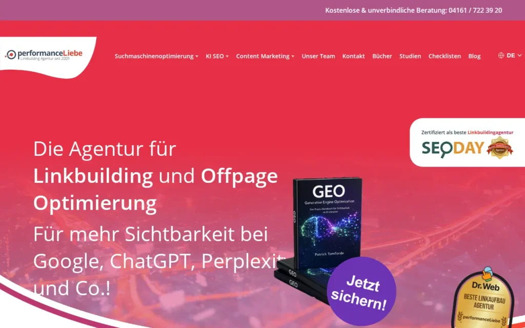Startseite von performanceLiebe GmbH & Co. KG