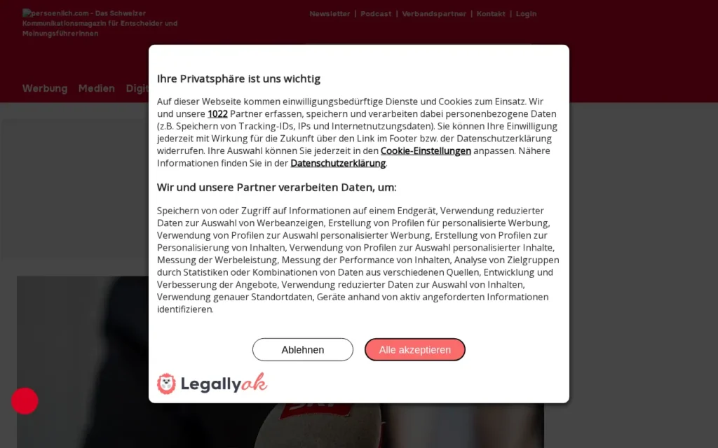 Startseite von persoenlich.com