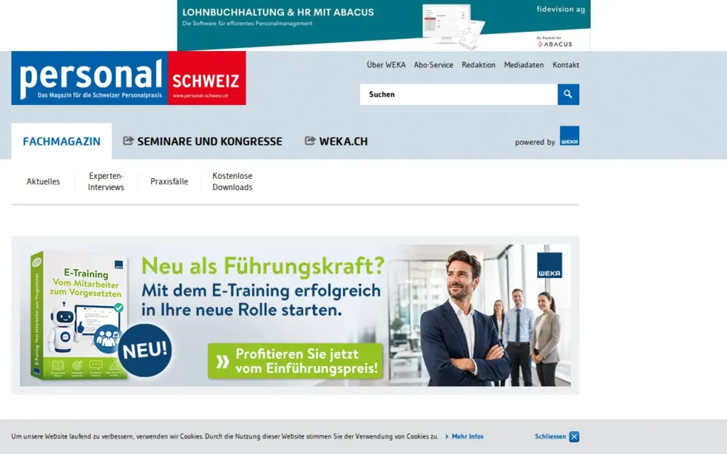 Startseite von personalSCHWEIZ
