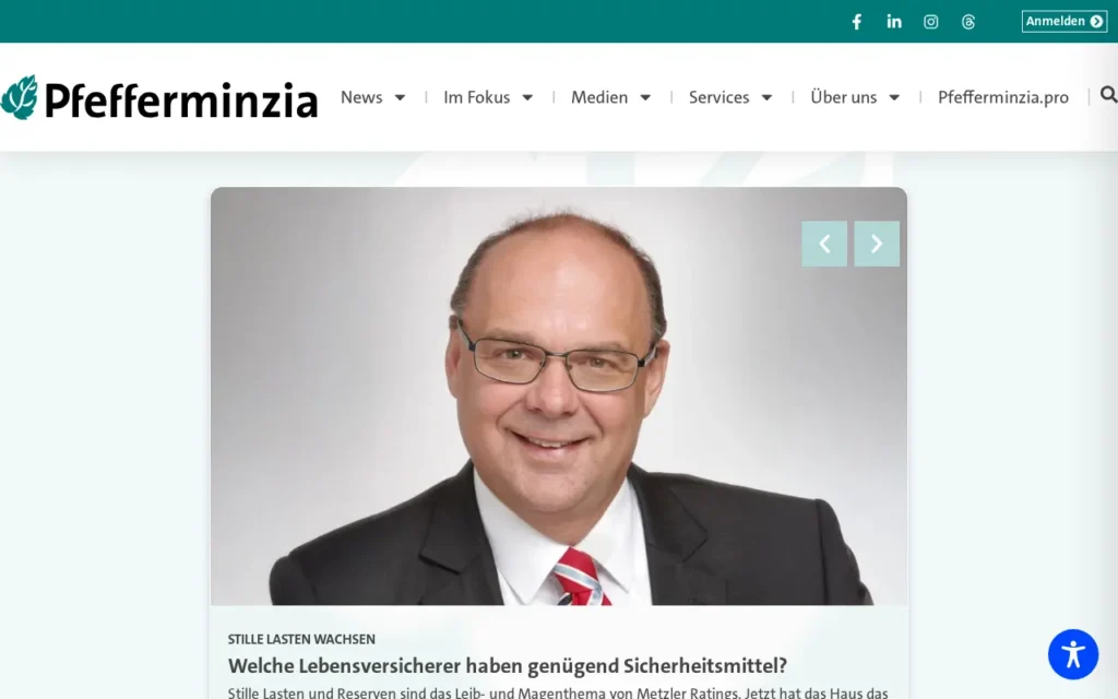 Startseite von Pfefferminzia