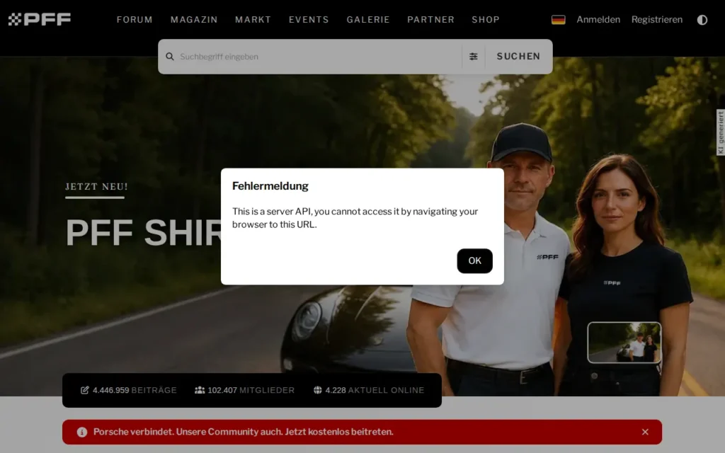 Startseite von PFF Porsche Community