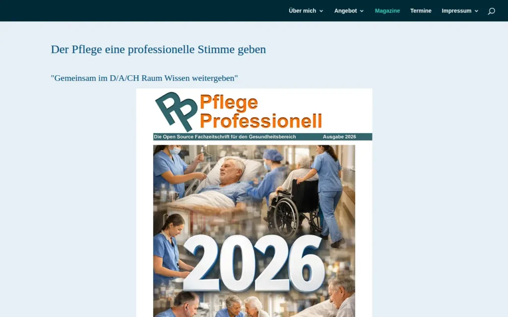 Startseite von Pflege Professionell