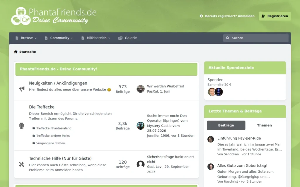 Startseite von PhantaFriends.de