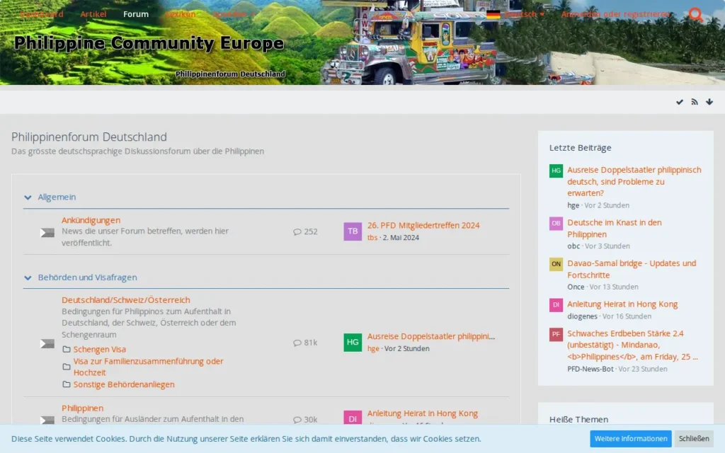 Startseite von Philippinenforum Deutschland