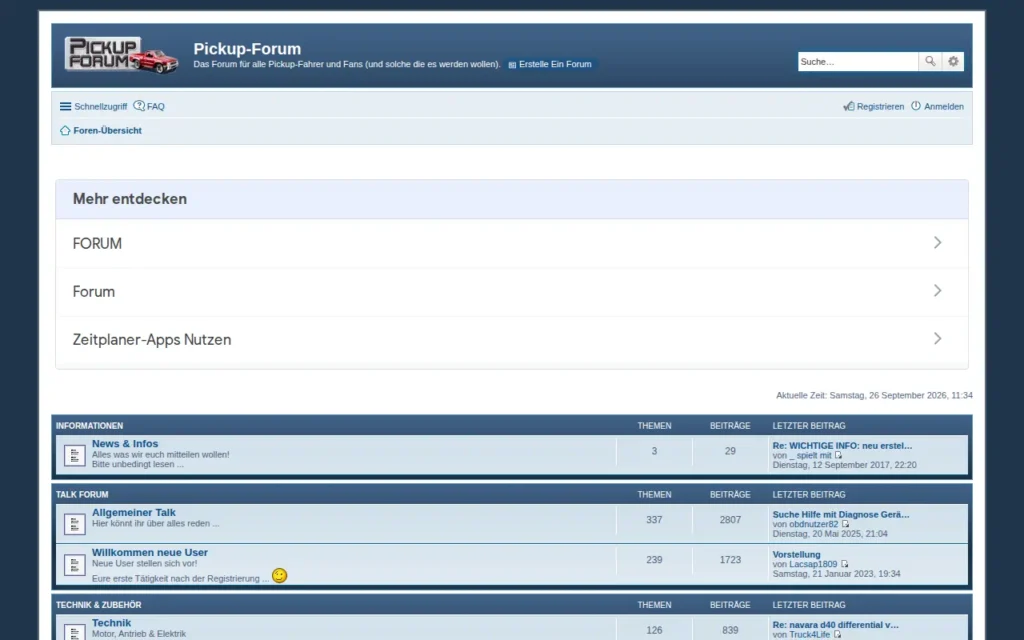 Startseite von Pickup-Forum