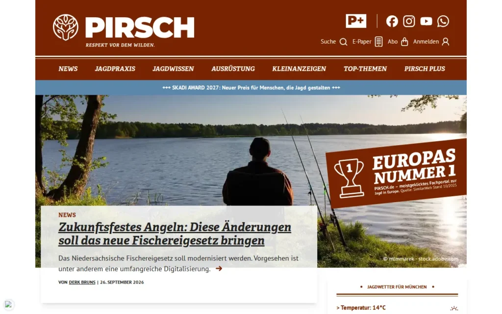 Startseite von PIRSCH