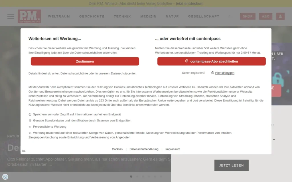 Startseite von P.M. Magazin