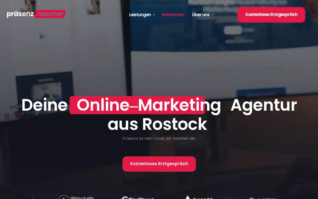 Startseite von Präsenzmacher GmbH