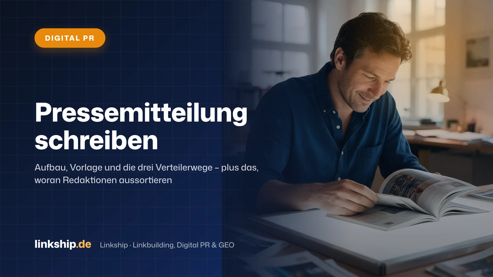 Titelkarte: Pressemitteilung schreiben – Digital PR, Linkship