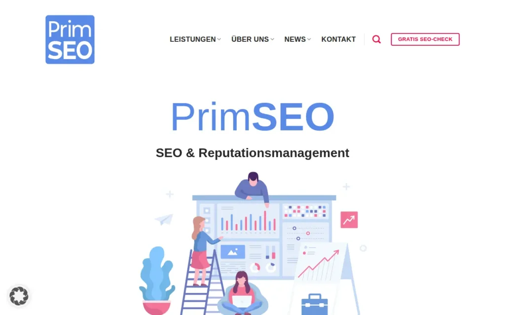 Startseite von PrimSEO GbR