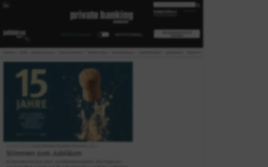 Startseite von private banking magazin