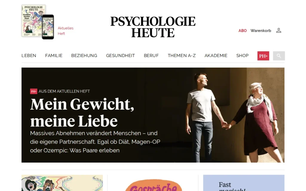 Startseite von Psychologie Heute