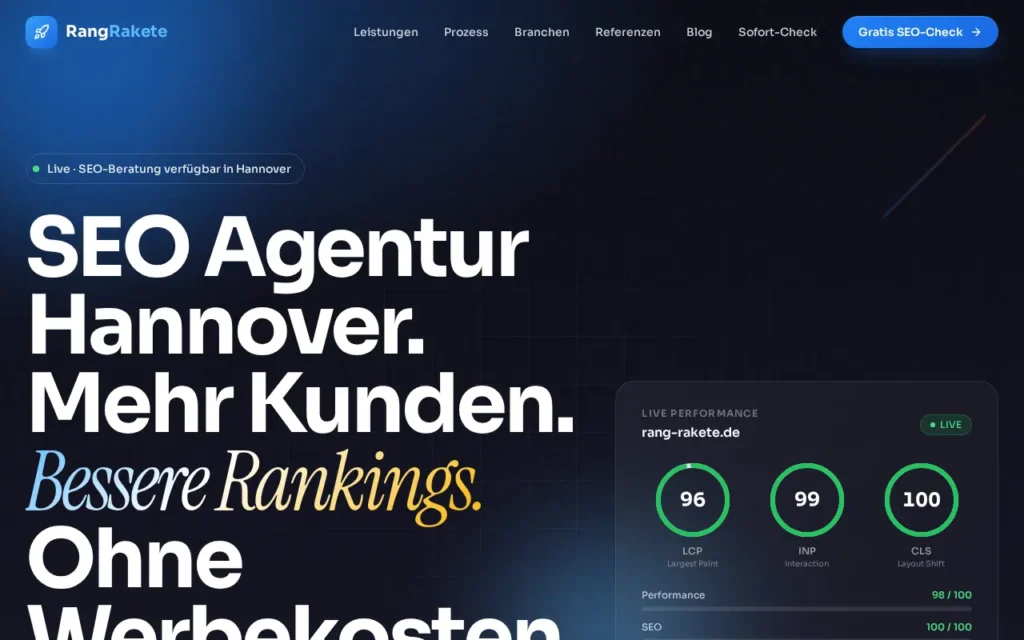 Startseite von RangRakete