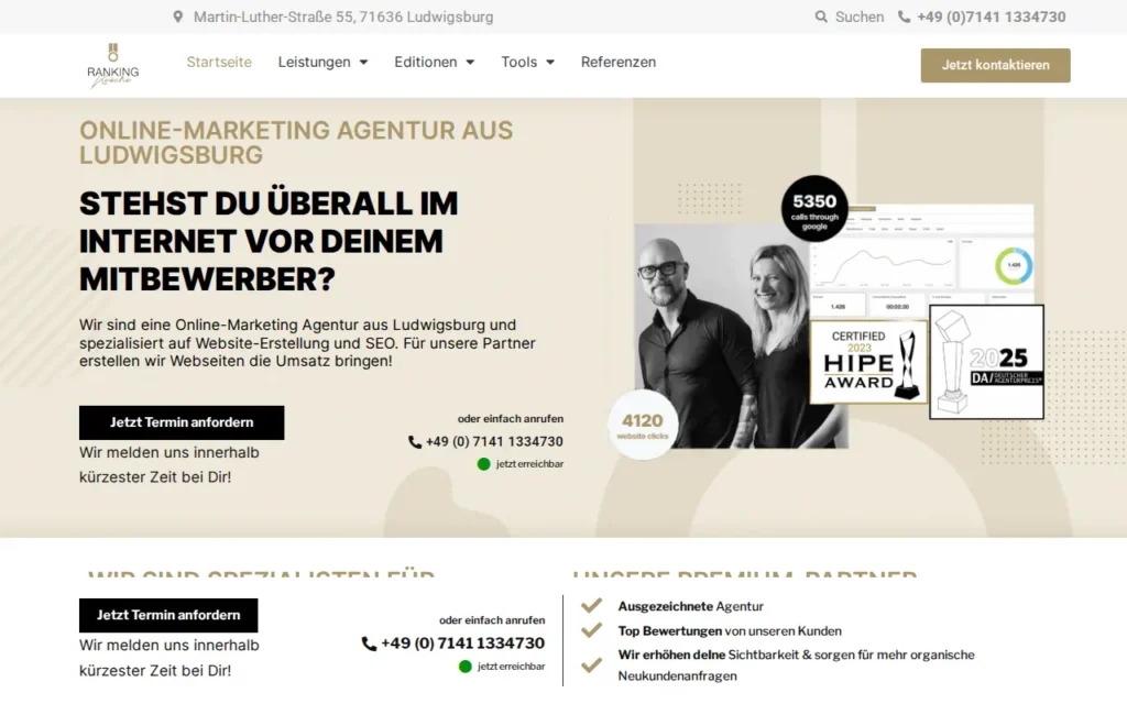 Startseite von Ranking Köche GmbH