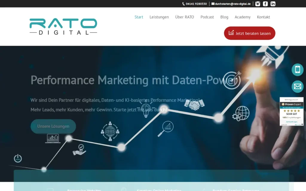 Startseite von RATO Digital GmbH